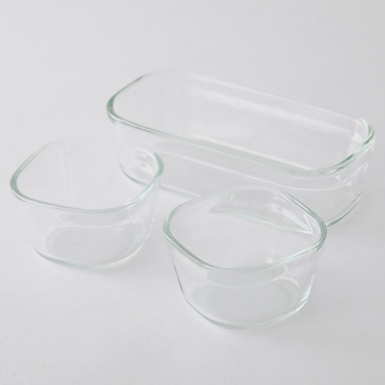 iwaki 蓋をしたままレンジOK！イワキ 耐熱ガラス パック＆レンジ 角型3