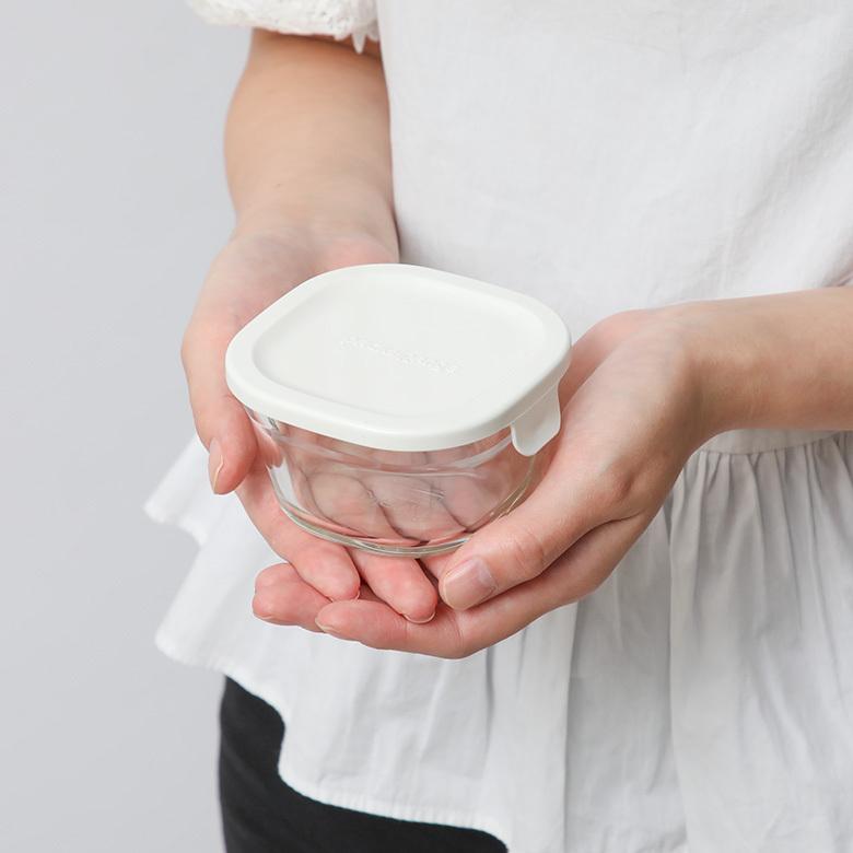 iwaki 蓋をしたままレンジOK！イワキ 耐熱ガラス パック＆レンジ 角型4