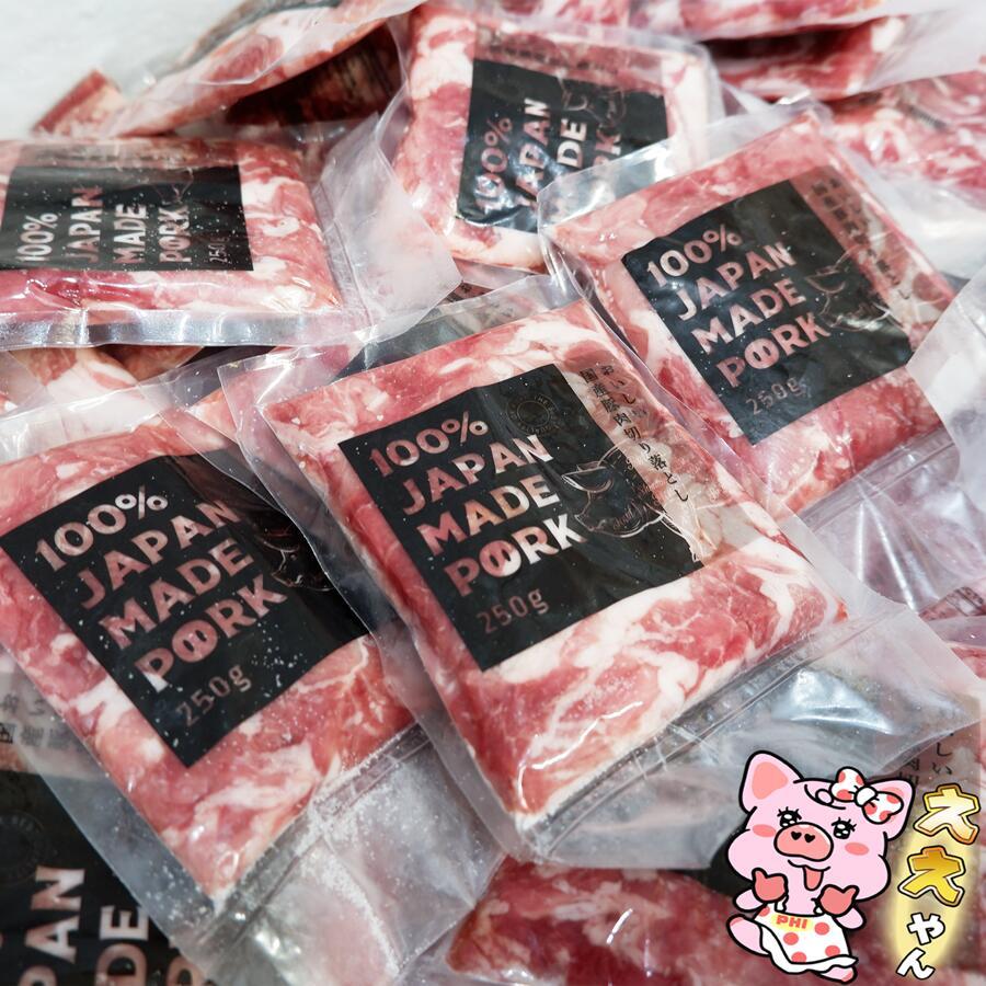 国産 豚肉 小分け パック ご自宅用 真空包装 冷凍 豚こま肉 長期保存