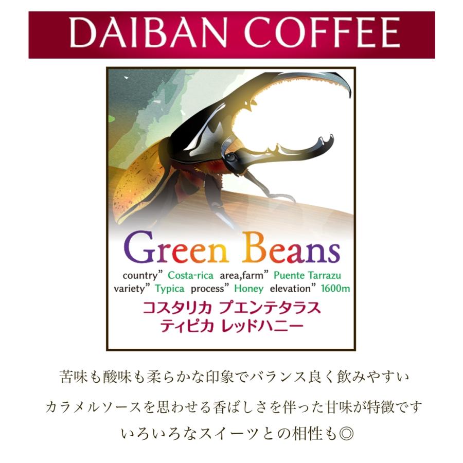 コーヒー生豆 1Kg コスタリカ プエンテタラス ティピカ レッドハニー