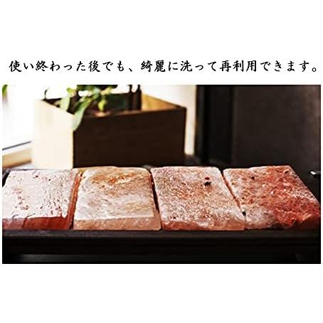 【 2枚入x2パック 4枚セット 】ヒマラヤ 岩塩プレート 100mm×70mm×10mm 手のひらサイズで使い易い キャンプ BBQ バーベキュー 食用 塊 ブロック 塩 しお  焼肉 |  | 02