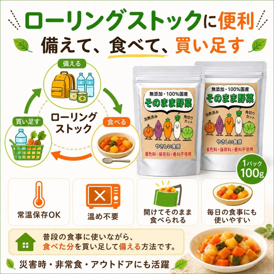 そのまま野菜 100g×4パック 離乳食 後期 完了期 国産野菜100% 無添加 レトルト 子ども ごはん 野菜おかず 常温保存 非常食 備蓄 |  | 05