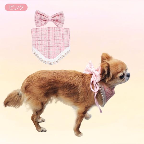 スタイ＆リボンセット ヘアピン ツイードスタイ ビブ よだれかけ