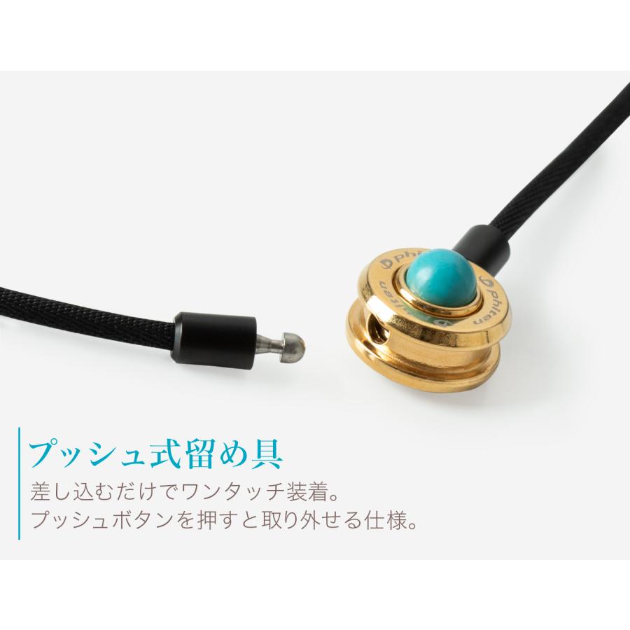 Phiten（ファイテン） ネックレス プッシュタイプIII ターコイズ 羽生