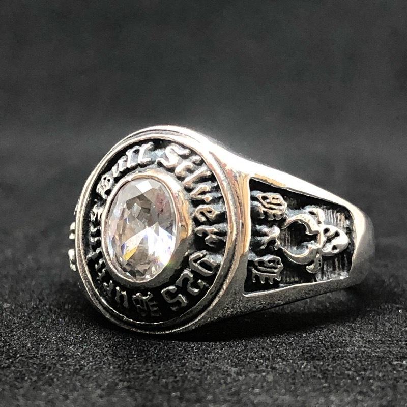 SV925 リング キュービックジルコニア カレッジリング アクセサリー 