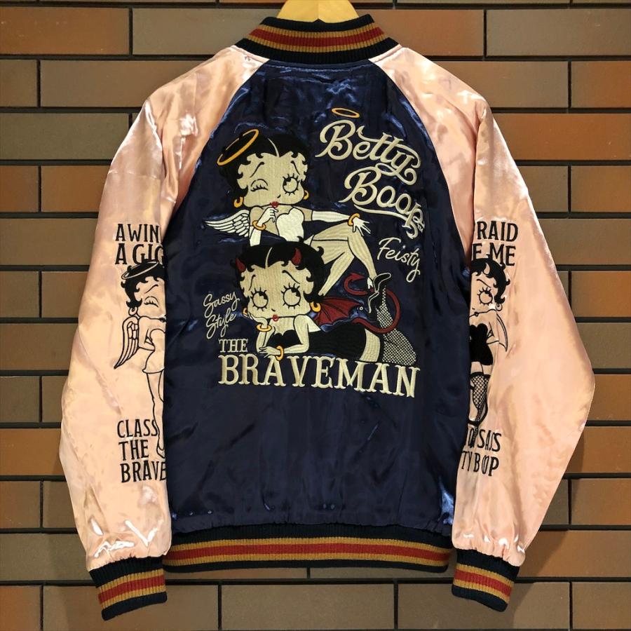 BETTY BOOP 4Lあり × THE BRAVEMAN リバーシブル スカジャン BETTY BOOP 4Lあり × THE BRAVEMAN リバーシブル スカジャン