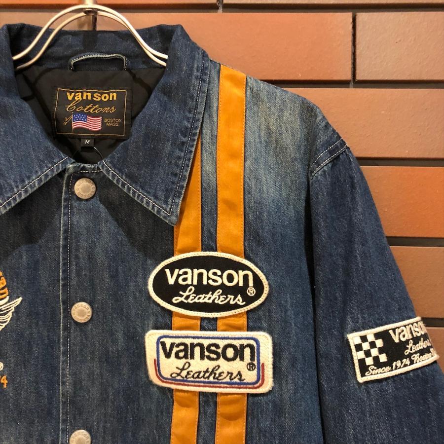 VANSON 刺繍 ジャケット XL イーグル バイカー アメカジ VANSON（バンソン） フルジップ パーカー EAGLE イーグル 刺繍