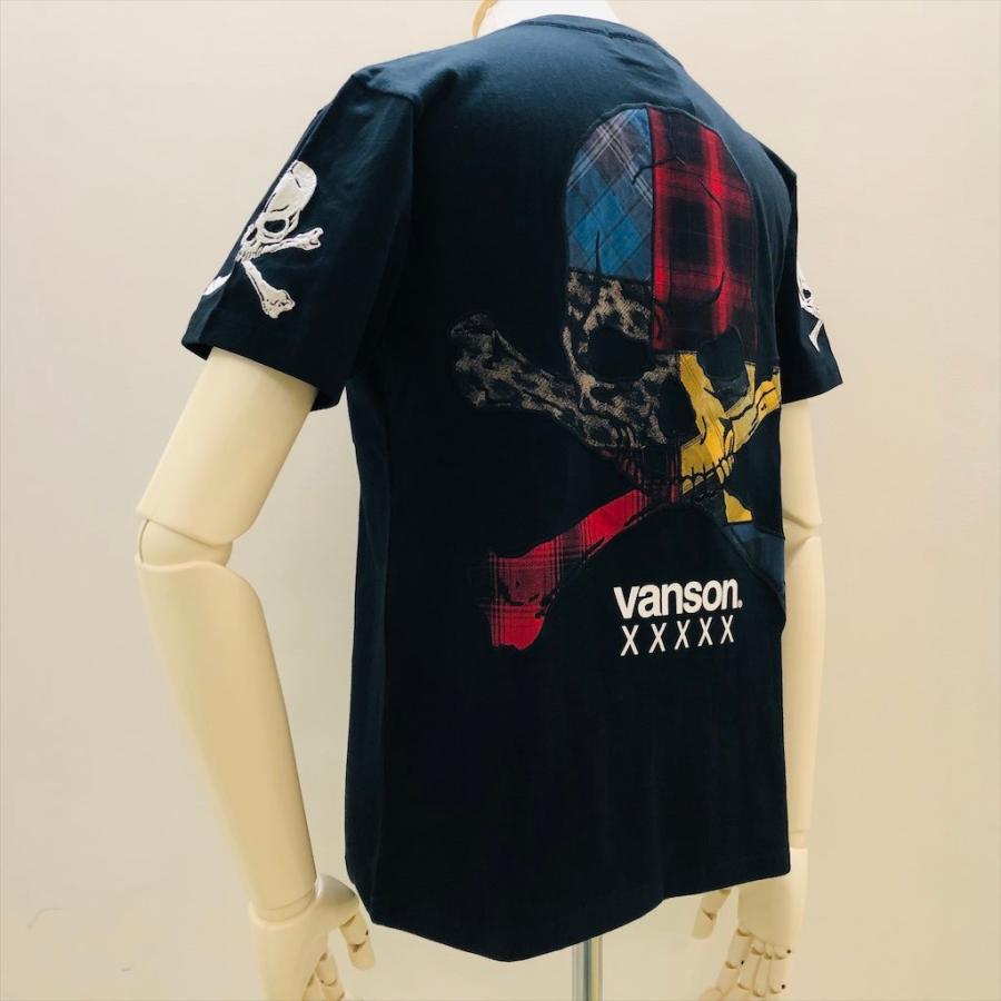 4Lあり　VANSON　バンソン　50周年記念モデル　半袖 Tシャツ　スカル　ブラック　NVST-2412｜phnagamachi｜11