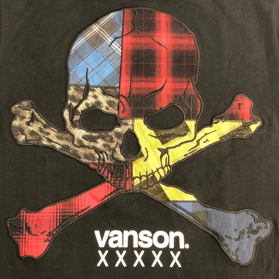 4Lあり　VANSON　バンソン　50周年記念モデル　半袖 Tシャツ　スカル　ブラック　NVST-2412｜phnagamachi｜13