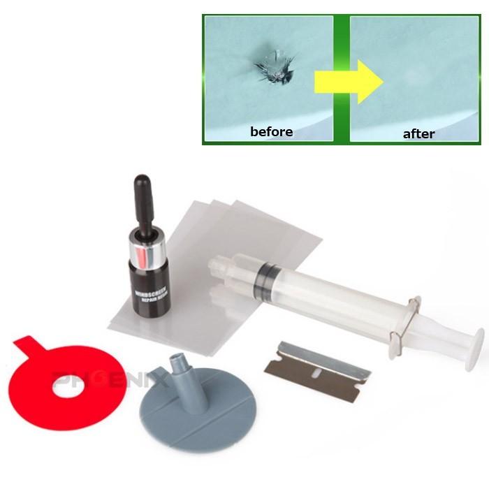 フロントガラス リペア キット DIY 窓 車 ガラス キズ ひび 飛び石 補修 修復 修理 キット c05692hp phoenix