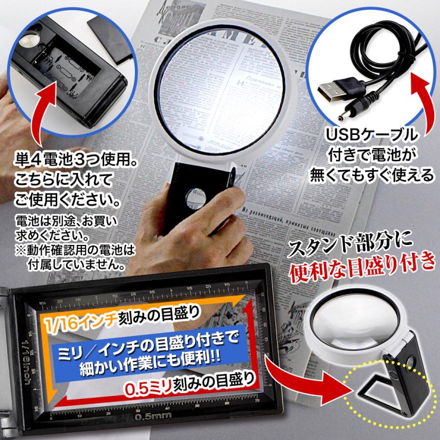 拡大鏡 ルーペ PhoenixLoupe 拡大鏡 ルーペ 手持ち スタンドルーペ 倍率3.5倍&25倍 2