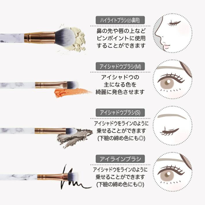 Frepice フレピス 【10本 セット】 化粧 ブラシ 筆 やわらかい