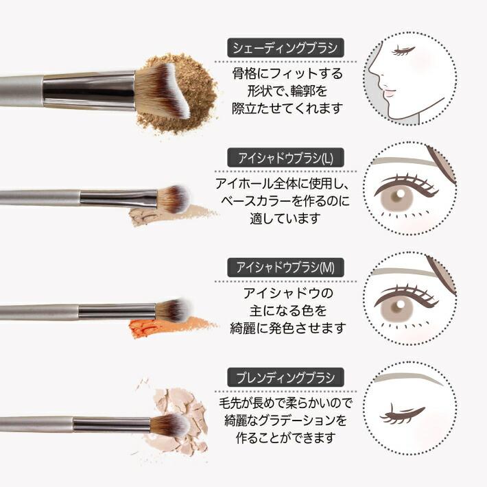 Frepice フレピス 【10本 セット】 化粧 ブラシ 筆 やわらかい