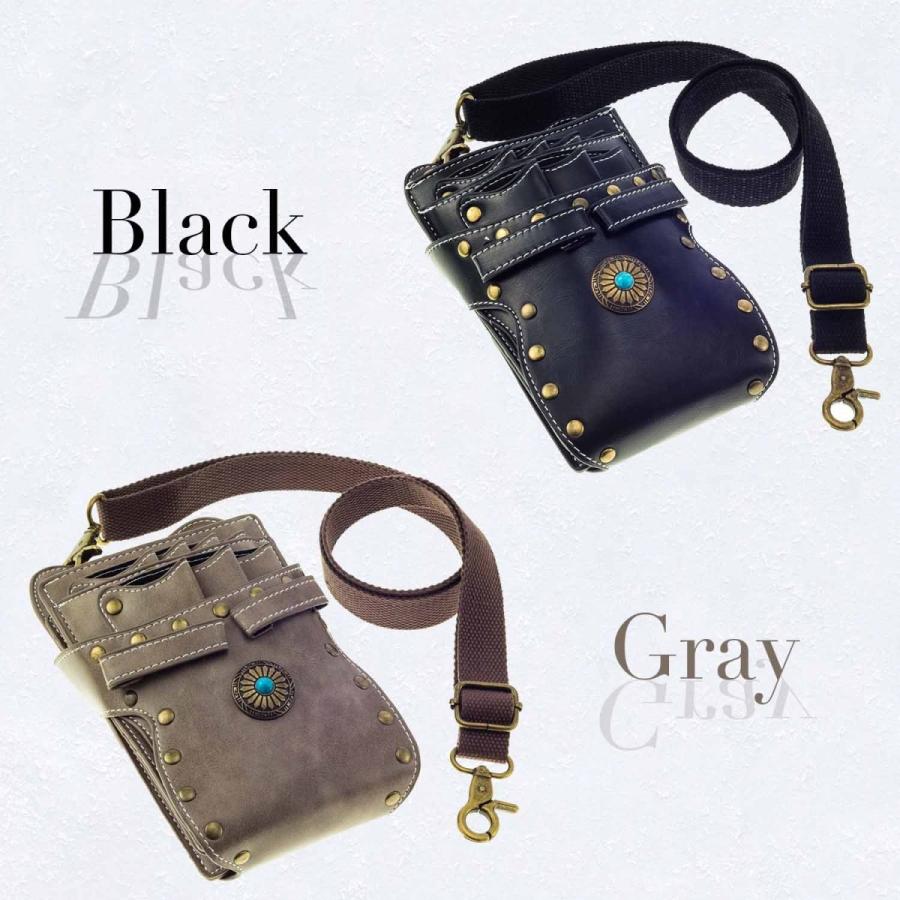 シザーケース PU革 美容師 おしゃれ プロ仕様 /腰シザーケース