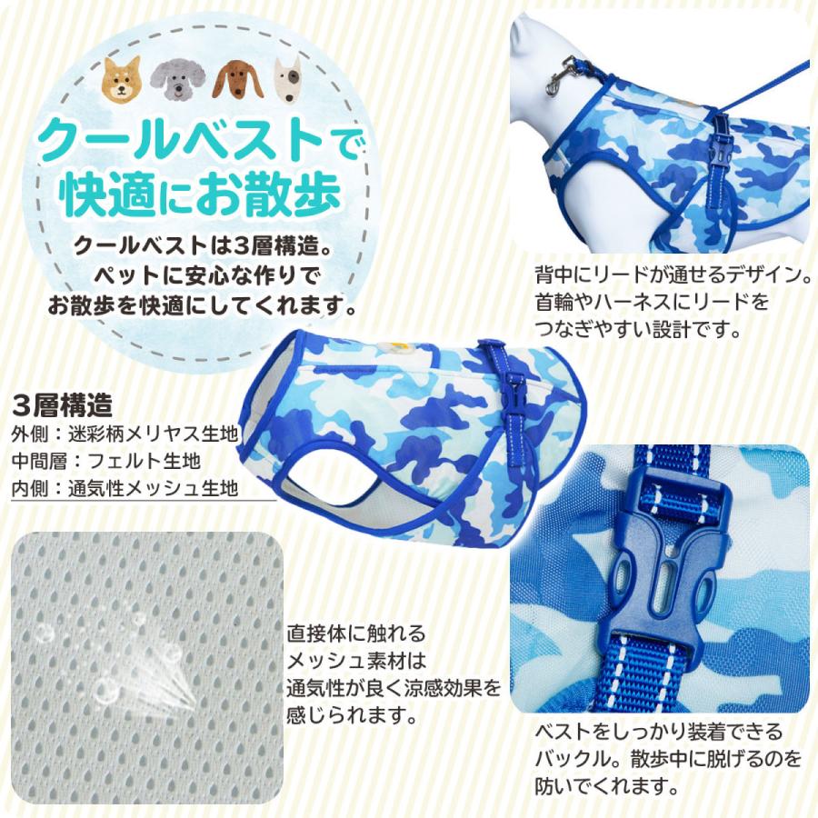 犬 クールベスト クールウェア 中型犬 大型犬 濡らす 服 夏 クール