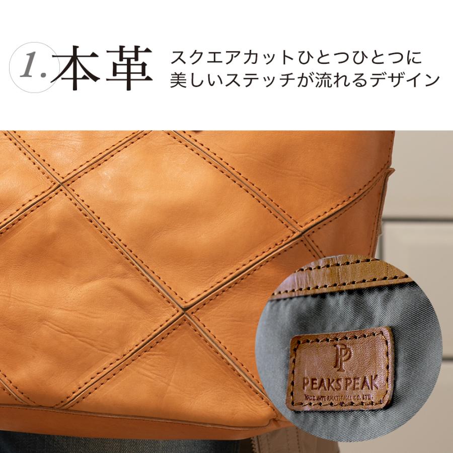 PEAKSPEAK ピークスピーク 本革 バッグ トートバッグ レディース tote 