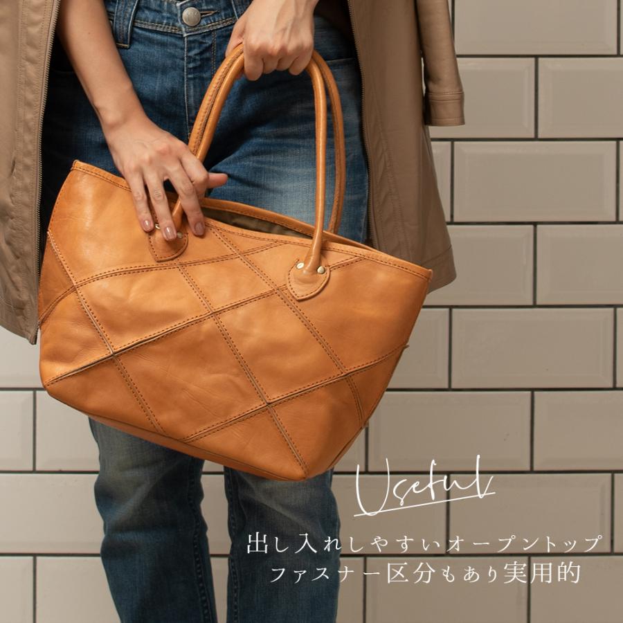 PEAKSPEAK ピークスピーク 本革 トート ショルダー バッグ 上品 きれい 