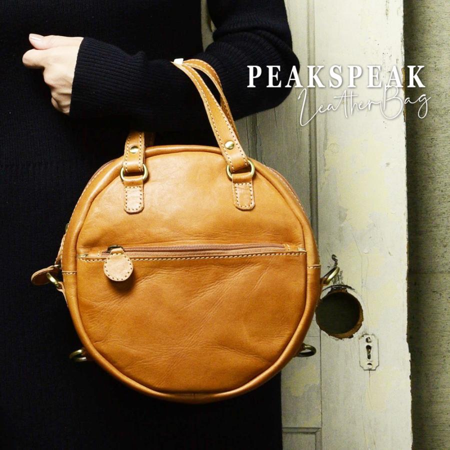 PEAKSPEAK ピークスピーク 3WAY 2WAY マカロン リュックサック ショルダーバッグ レディース 本革 フェミニン レザー 革婚式/YY-3498｜phoenix-zakka｜02