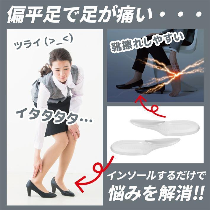 PhoenixSole ハイヒール インソール 偏平足予防 シリコン かかと 中敷