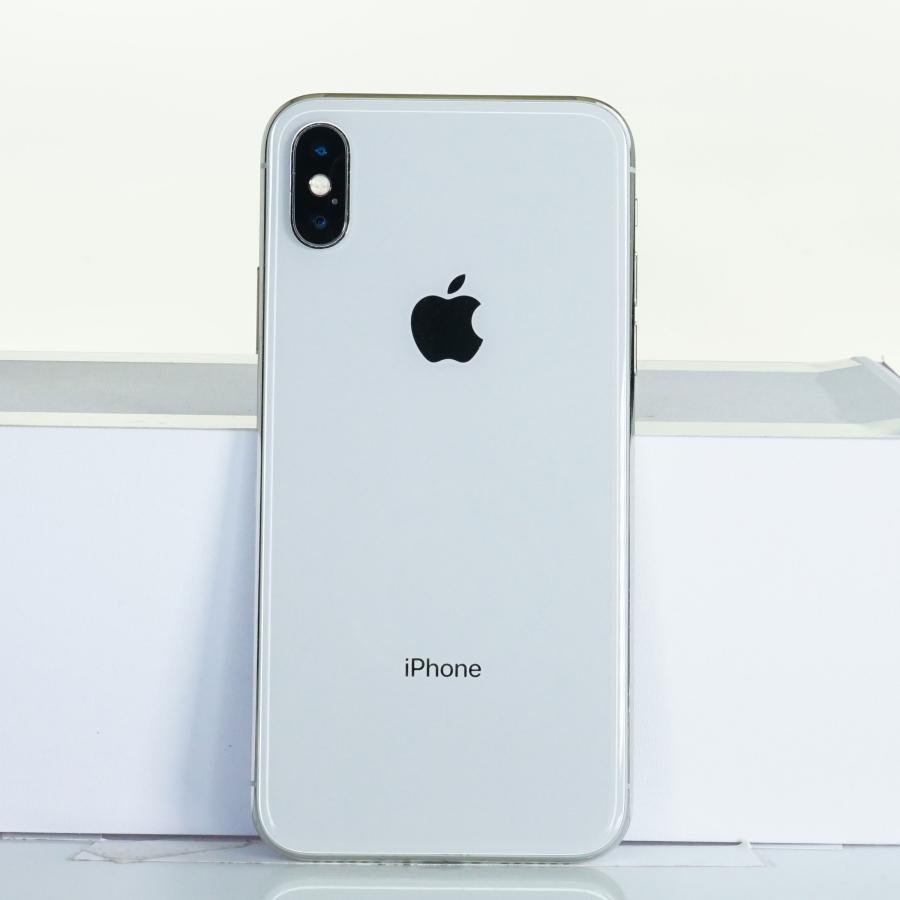 Apple - 美品中古！iPhone X Silver 64 GB SIMフリー ① 中古】Apple iPhone X 64GB シルバー （国内版SIMロックフリー