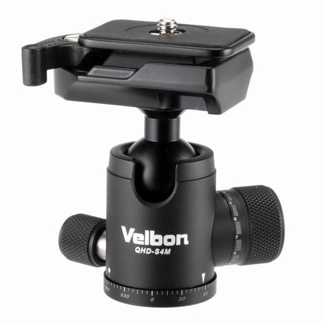 ★全国送料無料★ Velbon ベルボン 自由雲台 QHD-S4M 【高精度自由雲台、トルク調整機構、水平パン独立機構、クイックシュー】