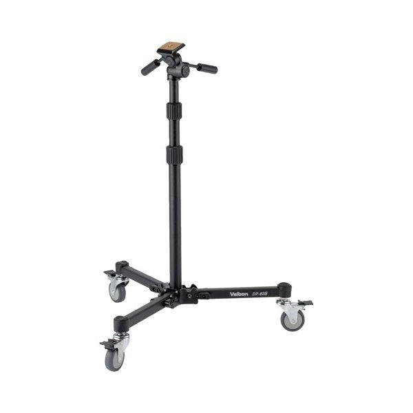 移動撮影も可能な大型キャスター付きのドリーポッド Velbon ベルボン