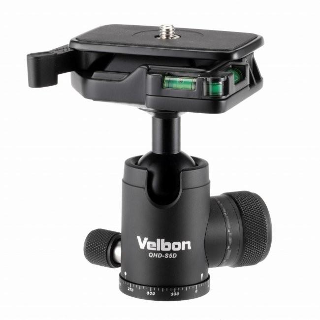 ★全国送料無料★ Velbon ベルボン 自由雲台 QHD-S5D 【高精度自由雲台、トルク調整機構、水平パン独立機構、2Way水準器付、クイックシュー】