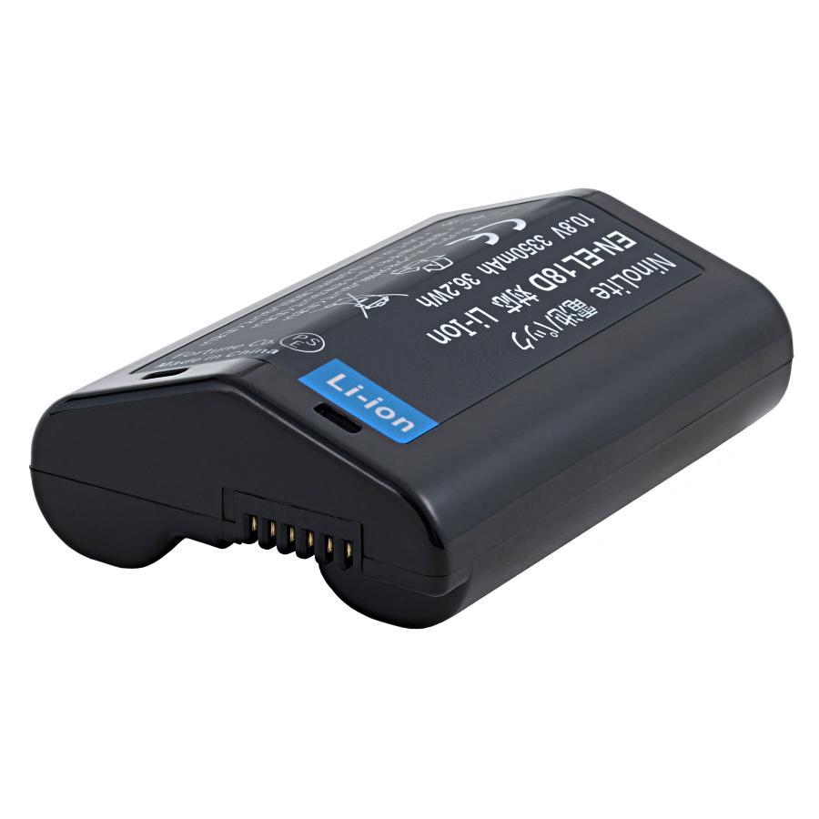 NinoLite ニコン EN-EL18D 互換バッテリー 大容量3350mAh 実容量 NinoLite ニコン EN-EL18D 互換バッテリー 大容量3350mAh 実容量