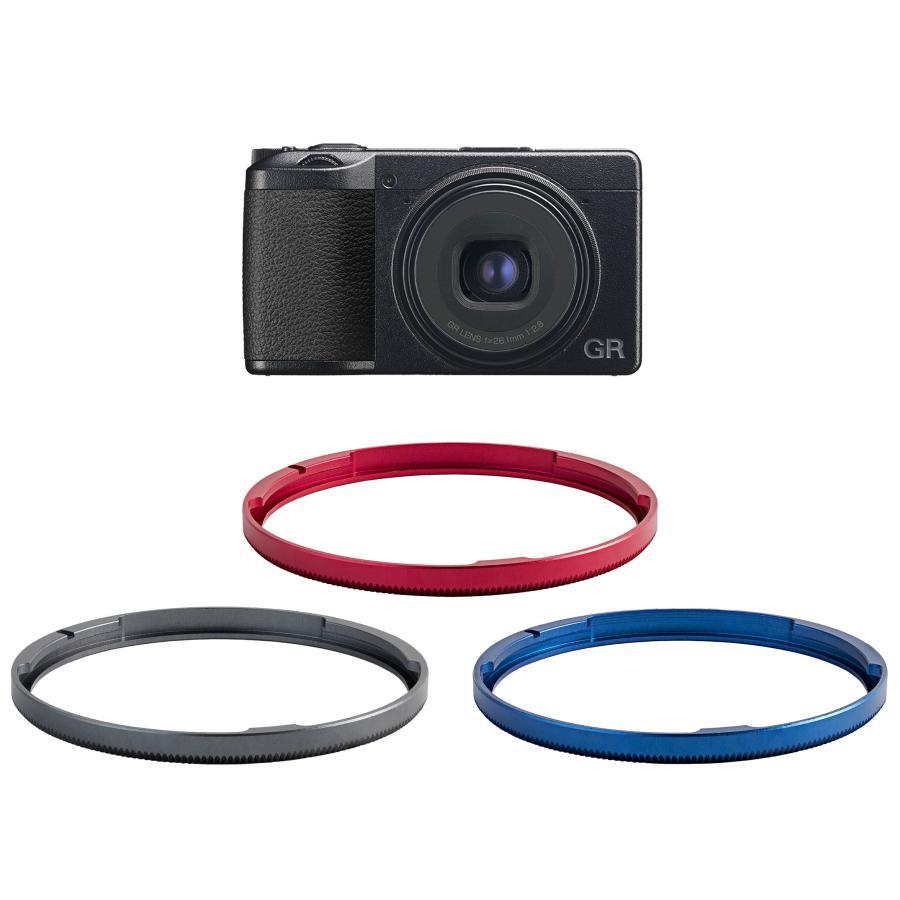 NinoLite GN-2 リングキャップ 3色セット GRIIIx GR3x 対応 ダークグレー色 ブルー色 レッド色 の セット カメラをオシャレにする交換用リングキャップ｜photolife｜05