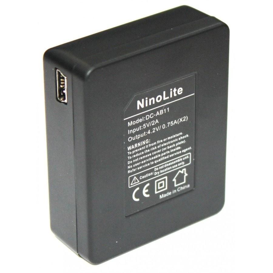 AB11 NinoLite 3点セット バッテリー ２個 と USB型 充電器 アクションカメラ APEMAN AKASO CAMPARK DBPOWER EKEN MUSON NEXGADGET 等対応｜photolife｜06