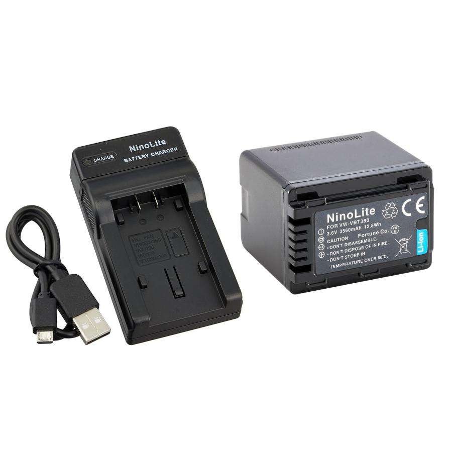 DC106 USB型充電器 VW-BC10-K と パナソニック VW-VBT380 VW-VBT380-K