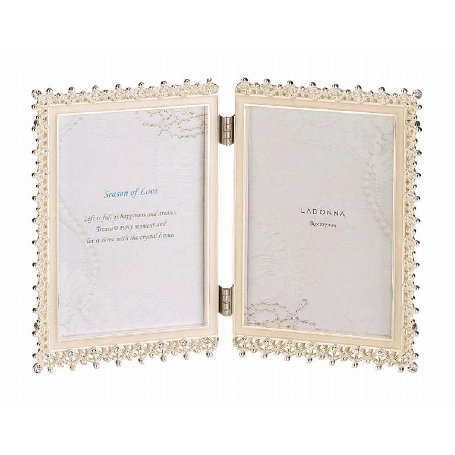 Off フォトフレーム L判サイズ 2枚 Mj Ld Wh ダブルフレーム 写真立て ブライダル Lサイズ Ladonna 結婚祝い 大人 成人式 母の日 ツイン かわいい Photoplus フォトプラス 通販 Yahoo ショッピング