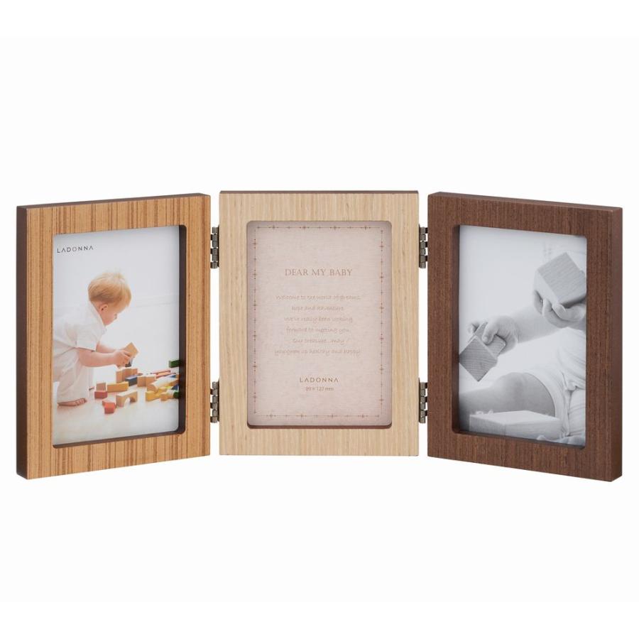 フォトフレーム 写真 L判 3枚 Df52 30 ベビーフレーム 木製 ナチュラル 写真立て かわいい 複数枚 多窓 卓上 シンプル 成人式 誕生日 母の日 卒業 記念 ラドンナ 最新人気