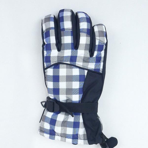 日本手袋 グローブ CK-10 チェック ブルー×グレー メンズ 防水インナー スキー スノーボード ウィンタースポーツ 防風 防寒 PA581｜phshop｜02