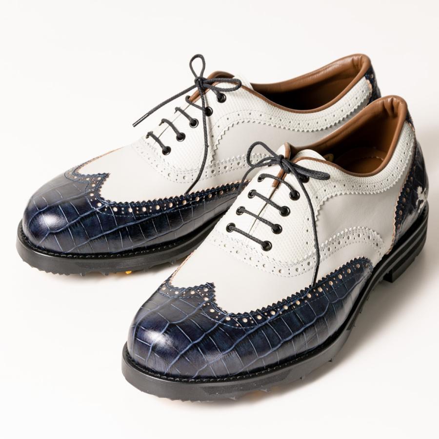 TheSwinger] Leather Golf Shoes, Wing Tip ゴルフシューズ ソフト 