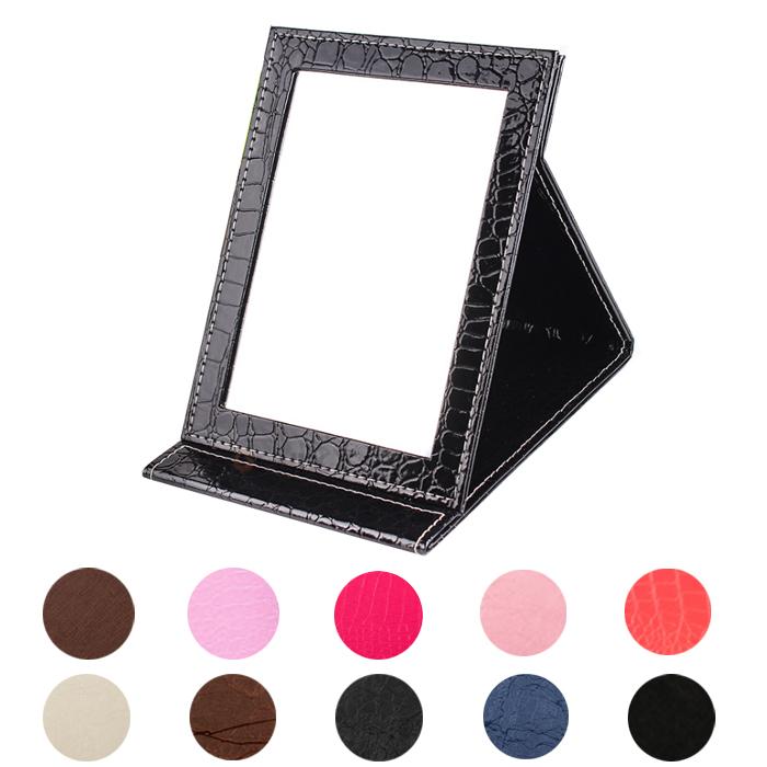 Risa（リサ） 卓上ミラー 折りたたみ 大型 化粧鏡 PUレザー おしゃれ