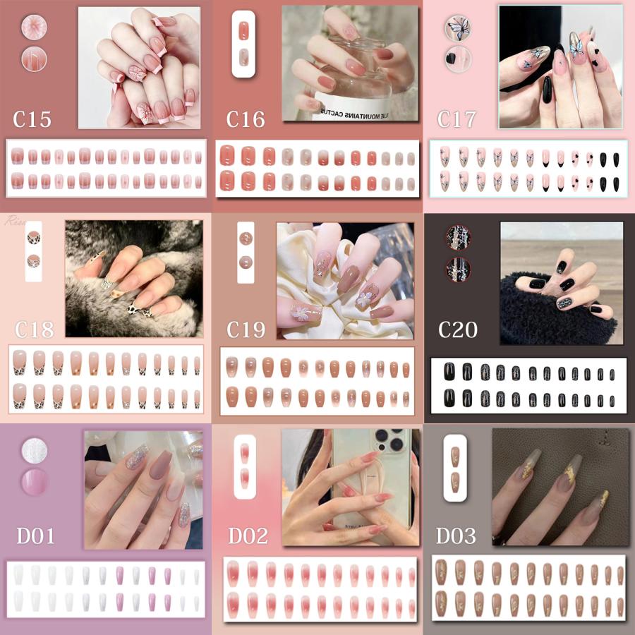 ネイルチップ・付け爪 rianosaurusu 楽天市場】☆新柄・立体パーツ☆ サイズ豊富 ネイルチップ 貼る