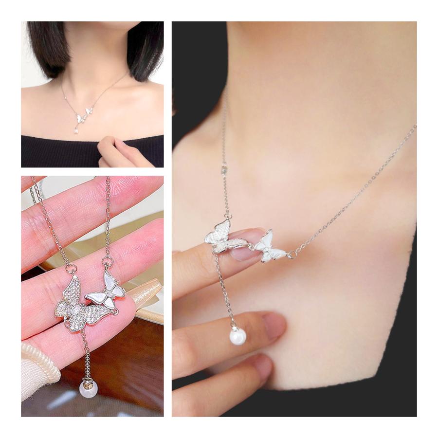 Risa（リサ） ネックレス チェーン 金属アレルギー対応 蝶 バタフライ