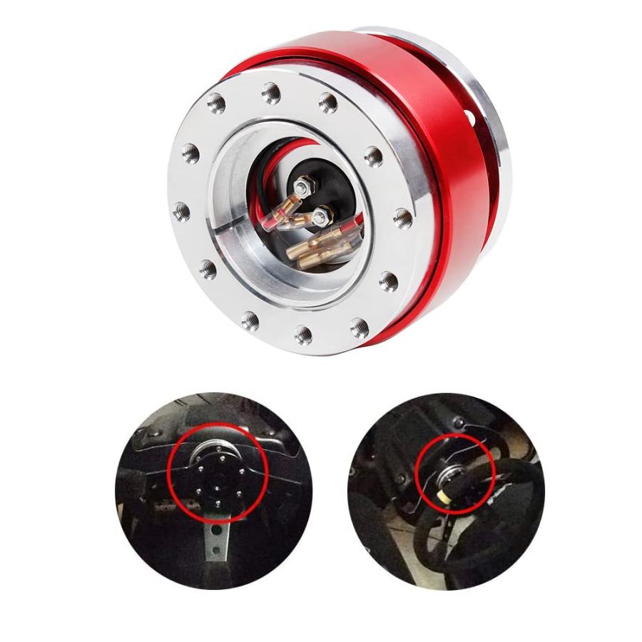 MUTEKI ステアリングボス クイックリリース アルミ合金 耐食性 丈夫 耐