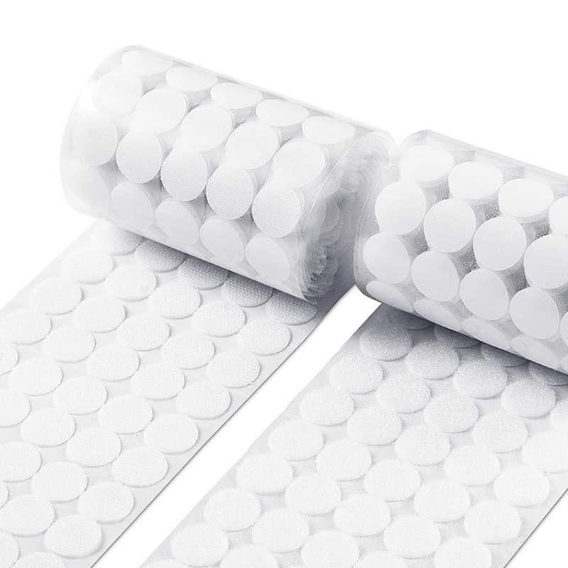 LIKENNY 面ファスナー 丸型 超強力 粘着 オスメスセット 直径20mm 業務用 シール テープ マジックテープ エコマジックテープ 耐熱 防水 生活品 DIY用 | 