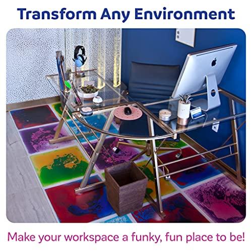 楽しさと機能-ジェルフロアタイル-大 (20×20インチ) ぐにゃぐにゃの感覚ジェルパッド-学校、オフィス、診療所の床用感覚ジェルマット-紫-1枚組-3歳以上 楽しさと機能 ジェルフロアタイル 大 20×20インチ ぐにゃぐにゃの感覚ジェルパッド 学校 オフィス 診療所の床用感覚ジェルマット 紫 1枚組 3歳以上