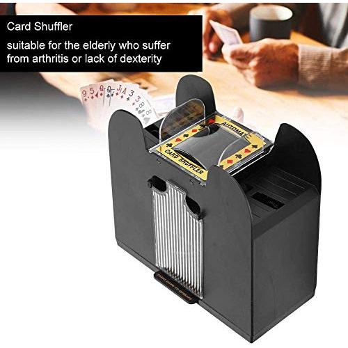 yuytee 電気カードシャッフル、トランプシャッフル、カードシャッフル、バッテリー駆動、自動トランプシャッフルマシン 6デッキポーカー用 yuytee 電気カードシャッフル トランプシャッフル カードシャッフル バッテリー駆動 自動トランプシャッフルマシン 6デッキポーカー用