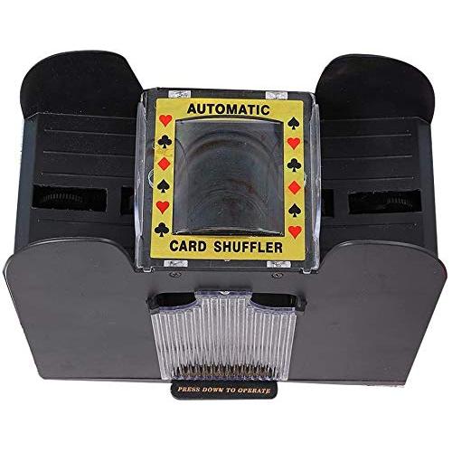 yuytee 電気カードシャッフル、トランプシャッフル、カードシャッフル、バッテリー駆動、自動トランプシャッフルマシン 6デッキポーカー用 yuytee 電気カードシャッフル トランプシャッフル カードシャッフル バッテリー駆動 自動トランプシャッフルマシン 6デッキポーカー用