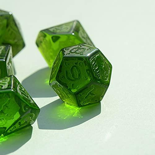 LANGWEI DNDダイスセット緑のペリドットD&D 多面体ダイス、TRPGテーブルゲーム用ロールプレイングダイスDNDダンジョンズ&ドラゴンズゲームD 6 LANGWEI DNDダイスセット緑のペリドットD&D 多面体ダイス TRPGテーブルゲーム用ロールプレイングダイスDNDダンジョンズ&ドラゴンズゲームD