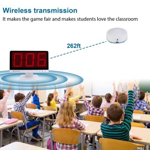 （新品,未開封） Retekess TM 101ワイヤレスクイズアンサーゲームブザーシステム、3つのアンサーモード、4つのカラーステート、オートスリープ、10個のゲームショー用ブザー 【9918960424】(35670円)