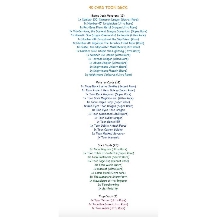 【２点セット】 遊戯王 トゥーンデッキ 【C1181126131】(42475円)