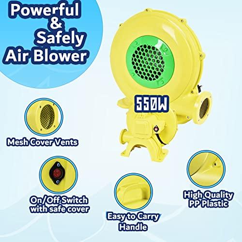 [即日発送] Clapjoycamp インフレータブル ウォータースライド クライミングウォール、スプラッシュプール、ウォーターキャノン、ダブルレーン、ドルフィンテーマ 屋内 【BCD2473954576】(88967円)