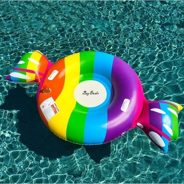 Member's Mark Oversized Inflatable Pool Float with Repair kit (Candy