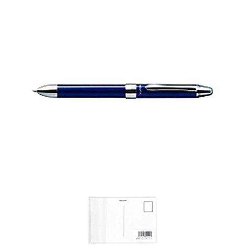 ぺんてる 多機能ペン ビクーニャEX (ブルー) BXW1375C 3本セット + 画材屋ドットコム ポストカードA ボールペン