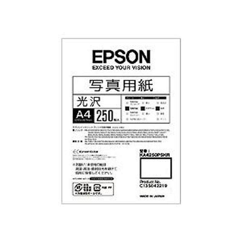 エプソン EPSON 写真用紙光沢 A4 KA4250PSKR 1箱(250枚) AV デジモノ パソコン 周辺機器 用紙 写真用紙 top :20220321155418-00183:pia store - 通販 - Yahoo!ショッピング エプソン EPSON 写真用紙光沢 A4 KA4250PSKR 1箱(250枚) AV デジモノ パソコン 周辺機器 用紙 写真用紙 top :20220321155418-00183:pia store - 通販 - Yahoo!ショッピング
